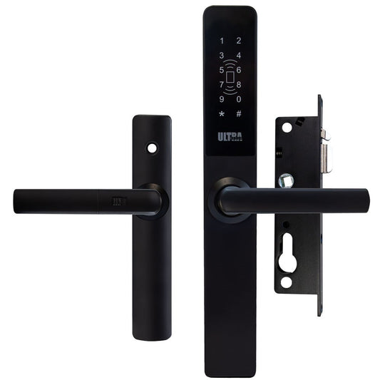 McGrath Ultra-Secua Digital Lock, Suits Common Screen Doors, Black Finish And Supplied With Lock Body - IP66 Rating