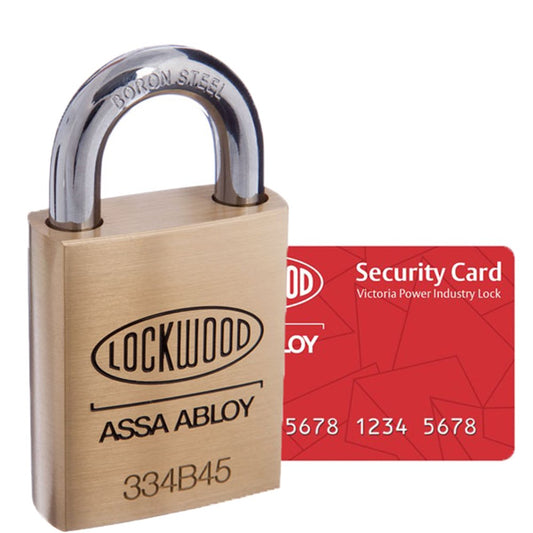 Lockwood Victorian Power Industry Padlock - VPIL 334B MT5 P/LOCK 334BPI2/119MT5 (1xKey 1xCard)